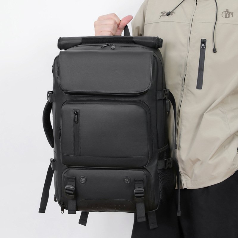 2026 Travel Backpack with Shoe Compartment - Waterproof 17 Inch Business Laptop Bag for Outdoor Hiking - Image 2
